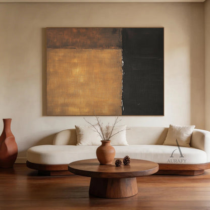 Unique Wabi Sabi Yellow Black Home Decor Accent Piece AURA301