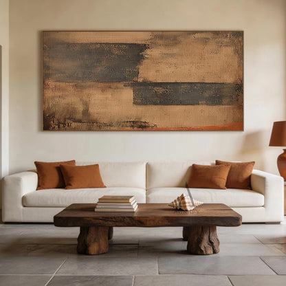 General Abstract Brown Black Modern Home Wall Decor Art AURA265