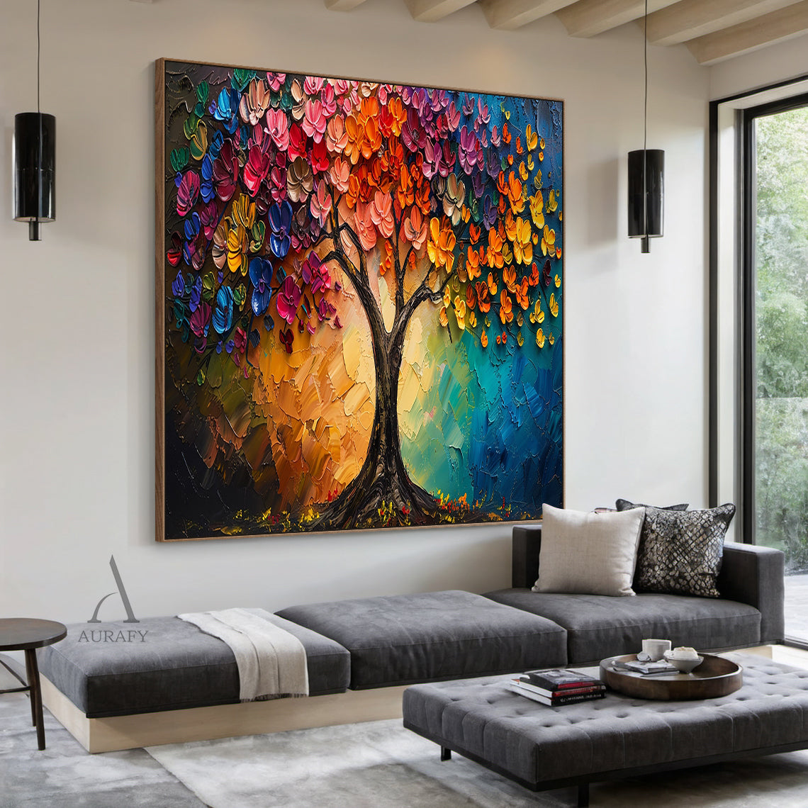 Vibrant Colorful Landscape Wall Art Print for Modern Home Decor AURA314