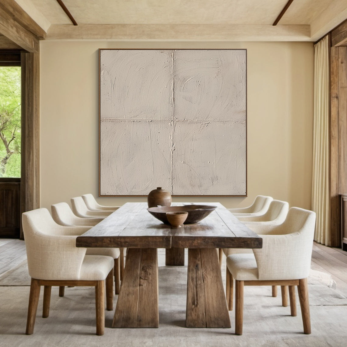 Quiet Grid- Gray Abstract Field- AURA149