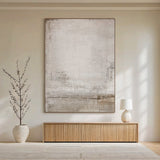 Quiet Patina-Beige & Brown Abstract Art-AURA072