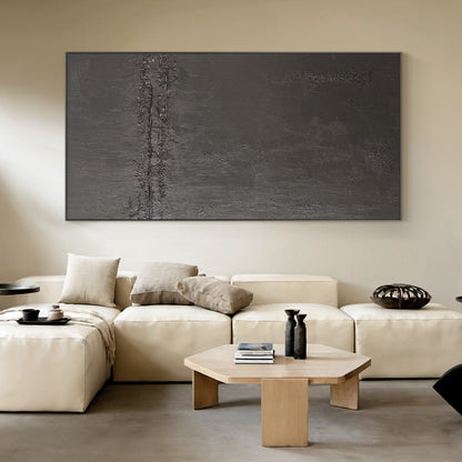 Black Silence-Black Abstract Minimalist Art-AURA114
