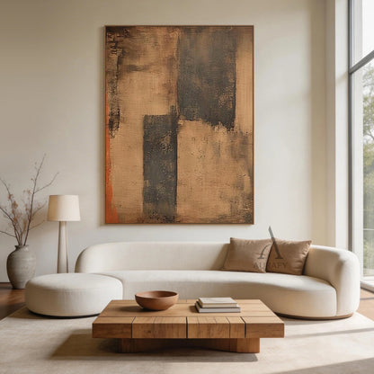 General Abstract Brown Black Modern Home Wall Decor Art AURA265