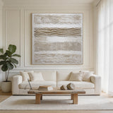 Woven Relief, Beige and Brown Mixed-Media Textured Wall Art AURA855