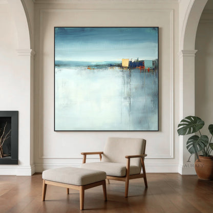 Modern Blue General Abstract Wall Art for Home Office Decor AURA359