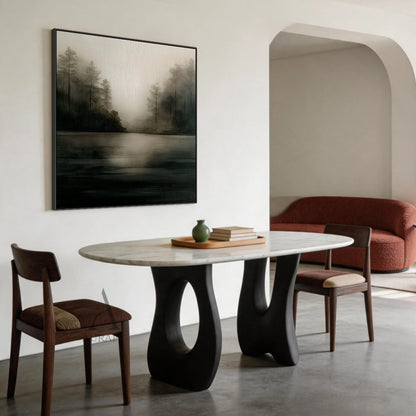 Modern Black Beige Landscape Nature Scene Wall Art Home Decor AURA411
