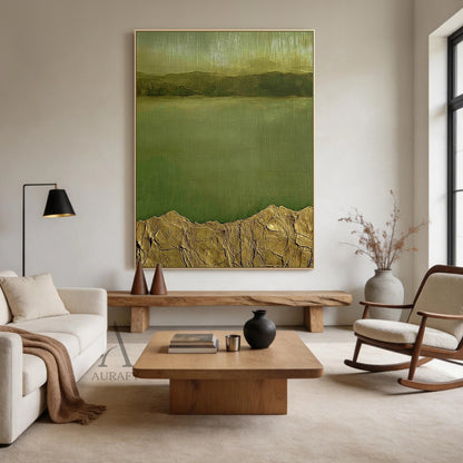 Modern Green Landscape Wall Art Nature Scene Home Decor AURA408