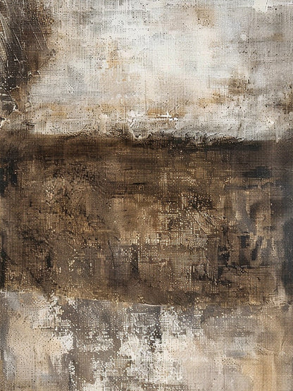 Earth Veil-Brown Wabi-Sabi Abstract Field-AURA150