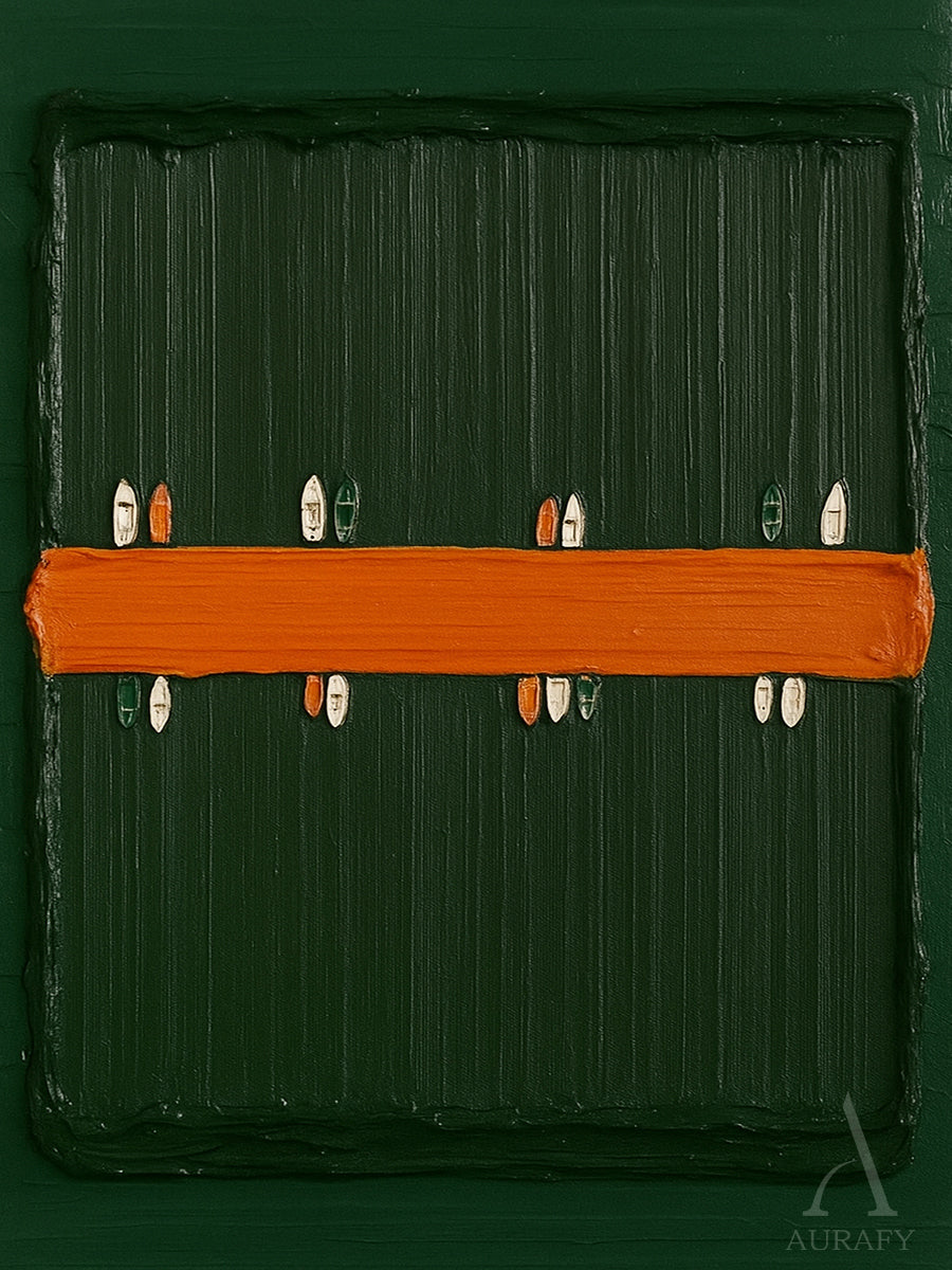 Green Coastal Sea Decor Piece for All Home Living Spaces AURA328