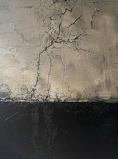 Wabi Sabi Gray Black Textured Abstract Wall Art Home Decor AURA208