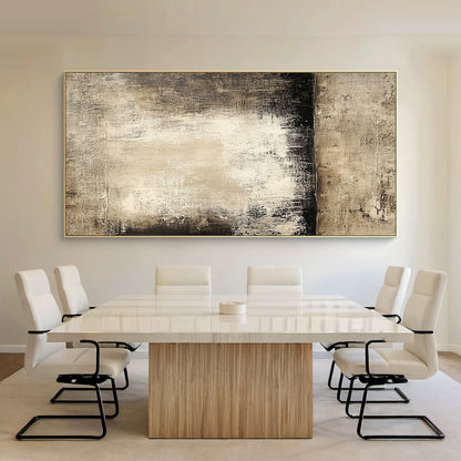 Wabi Sabi Beige Abstract Art with Handcrafted Scratch Textures Mottled Fade Layered Applications AURA584