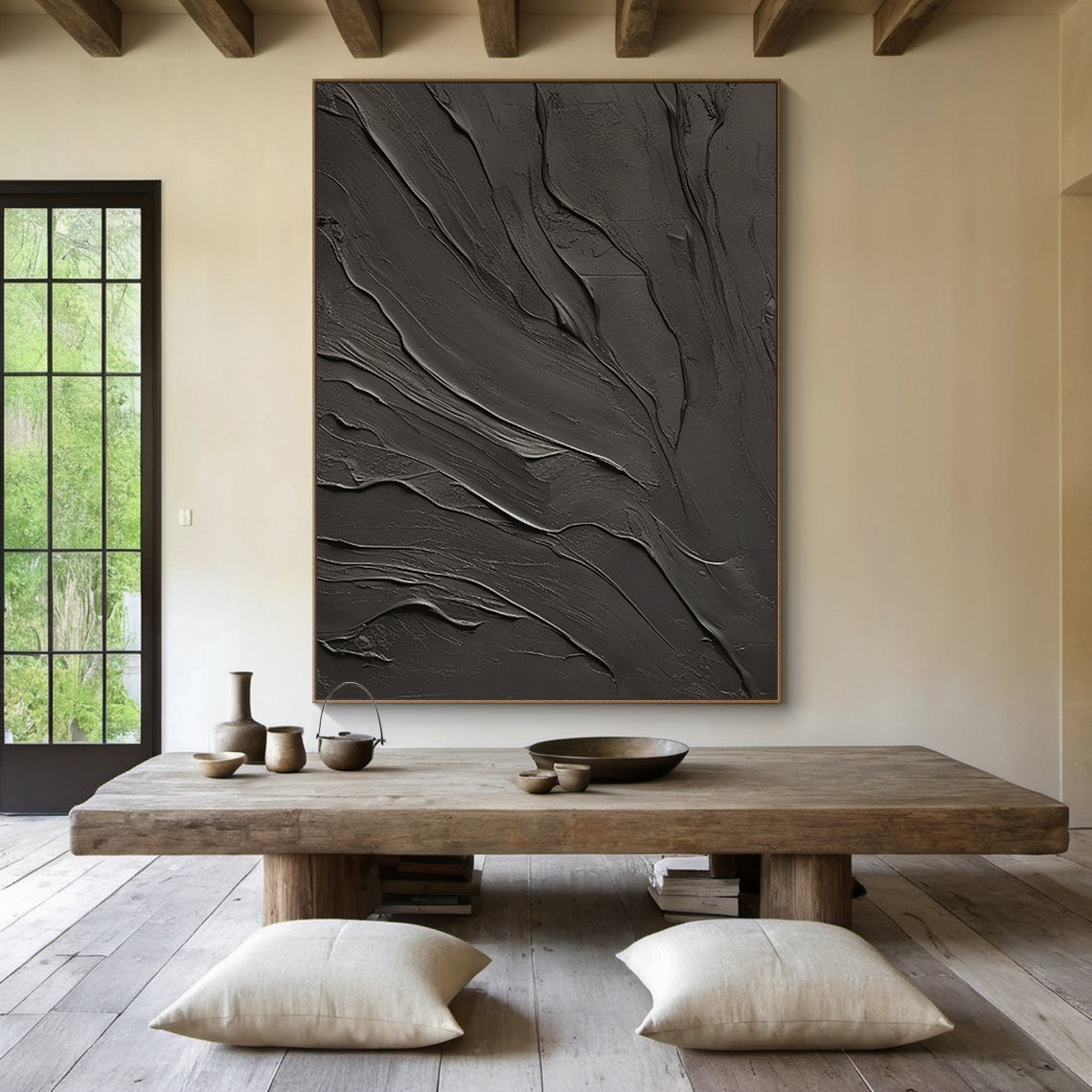 Obsidian Drift-Black 3D Textured-AURA064