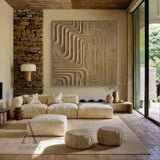 Minimalist Brown Wall Art Modern Home Living Room Decor AURA299