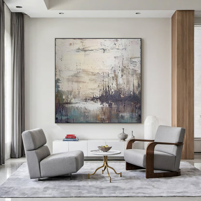 Modern Abstract Gray Wall Art for Living Room Bedroom Decor AURA230