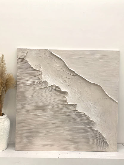 Gentle Tide-Beige Wave Texture Field-AURA148