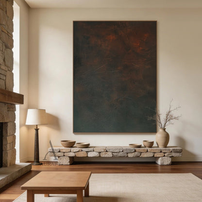 Minimalist Black Wall Art Sculpted High-Relief Tactile Surface Layered Curves Vertical Stripes AURA429