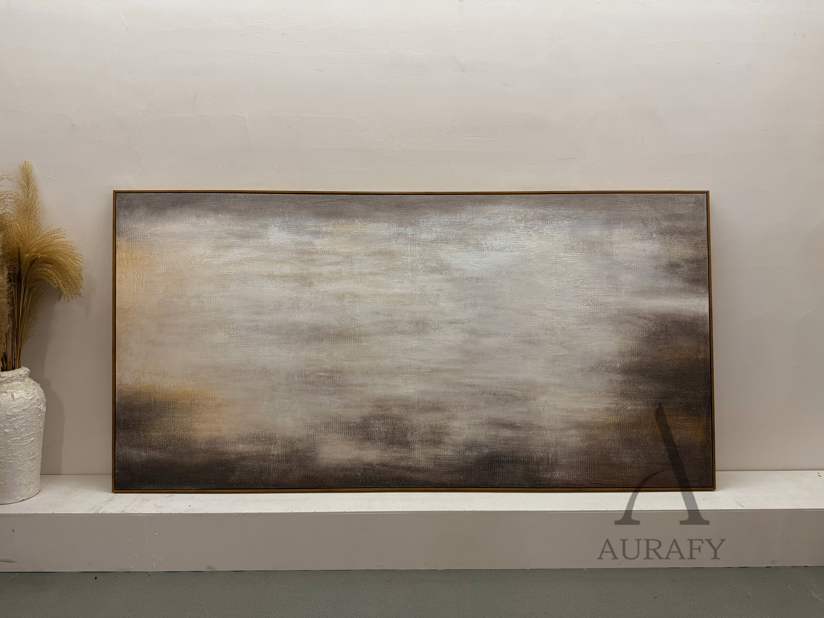 General Abstract Beige Black Wall Art Decor for Home AURA289