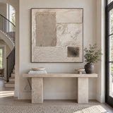 Plaster Rhythm, Beige Ridged and Cracked 3D Wall Art AURA867