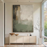 Modern Textural Abstract Wall Art-Sage Green & Earth Neutrals-AURA023