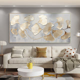 Golden Ginkgo-Yellow & Grey Spatial Field-AURA093