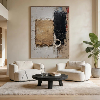 Minimalist Black Wall Art High-Relief Layered Curves Tactile Surface Modern Minimalist Piece AURA428