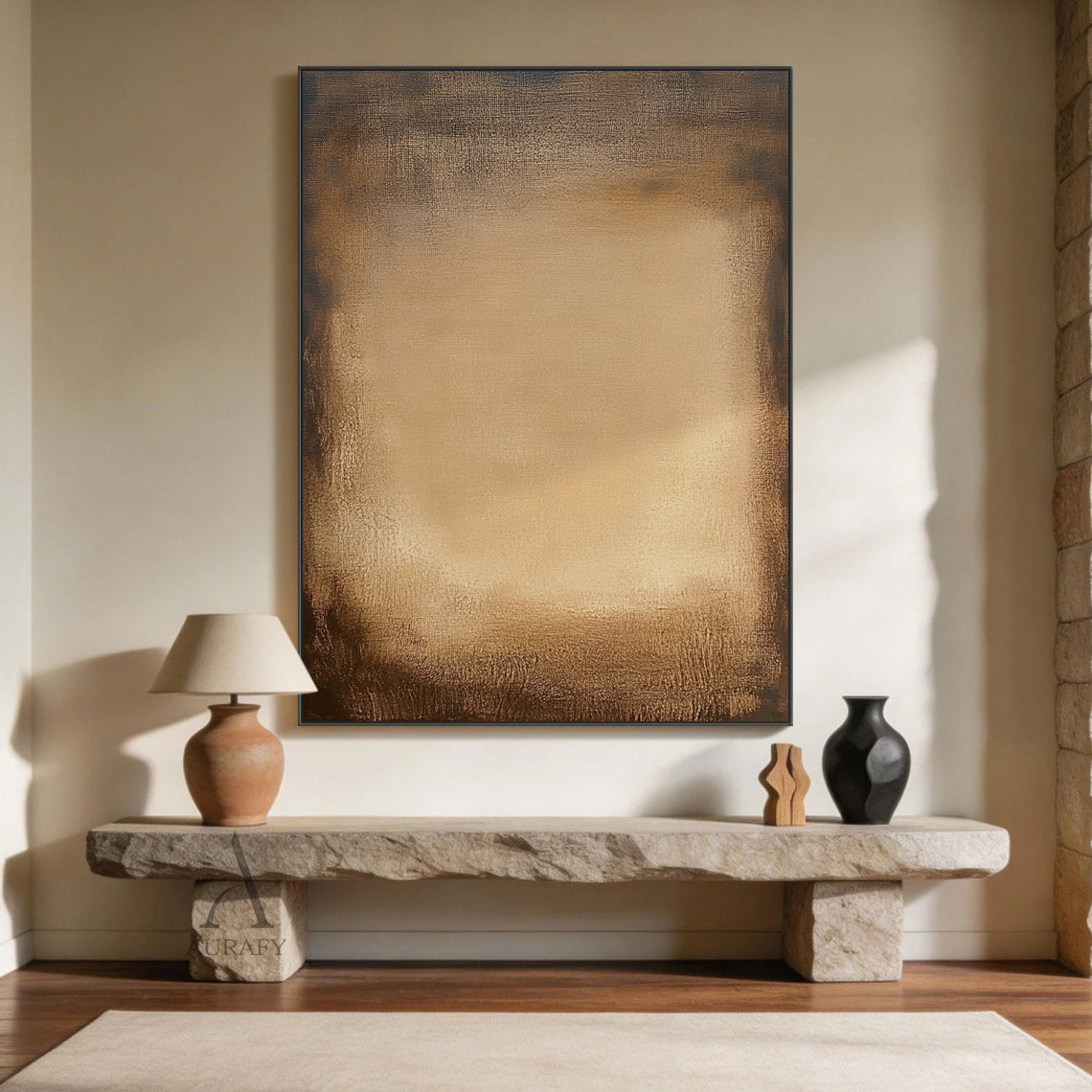 Modern Brown General Abstract Wall Art Print for Home Decor AURA351