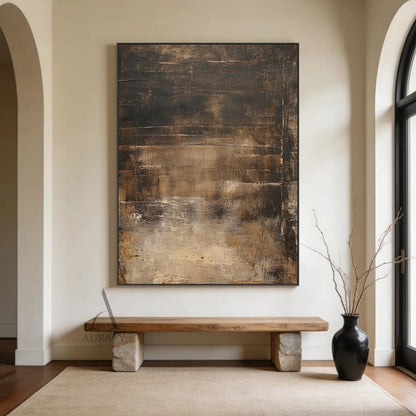 Unique Brown WABI SABI Decor Piece for Cozy Living Areas AURA404