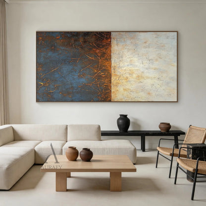 Minimalist Wall Art Beige High-Relief Sculpted Curves Tactile Matte Surface Modern Organic Decor AURA431