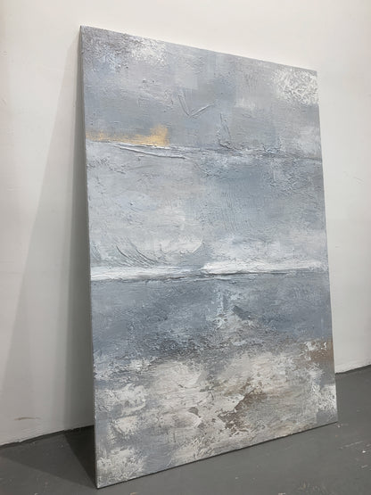 Silent Horizon-Blue Abstract Field-AURA132