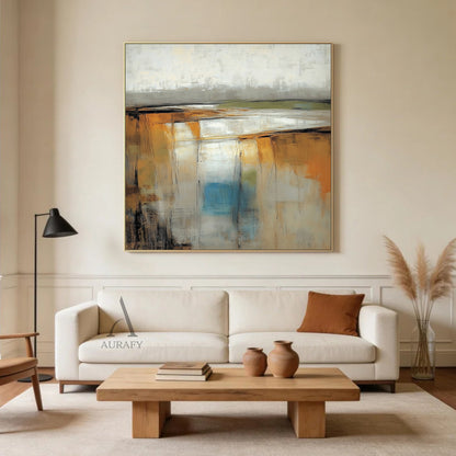 General Abstract Brown Beige Canvas Art for Home Decor AURA399