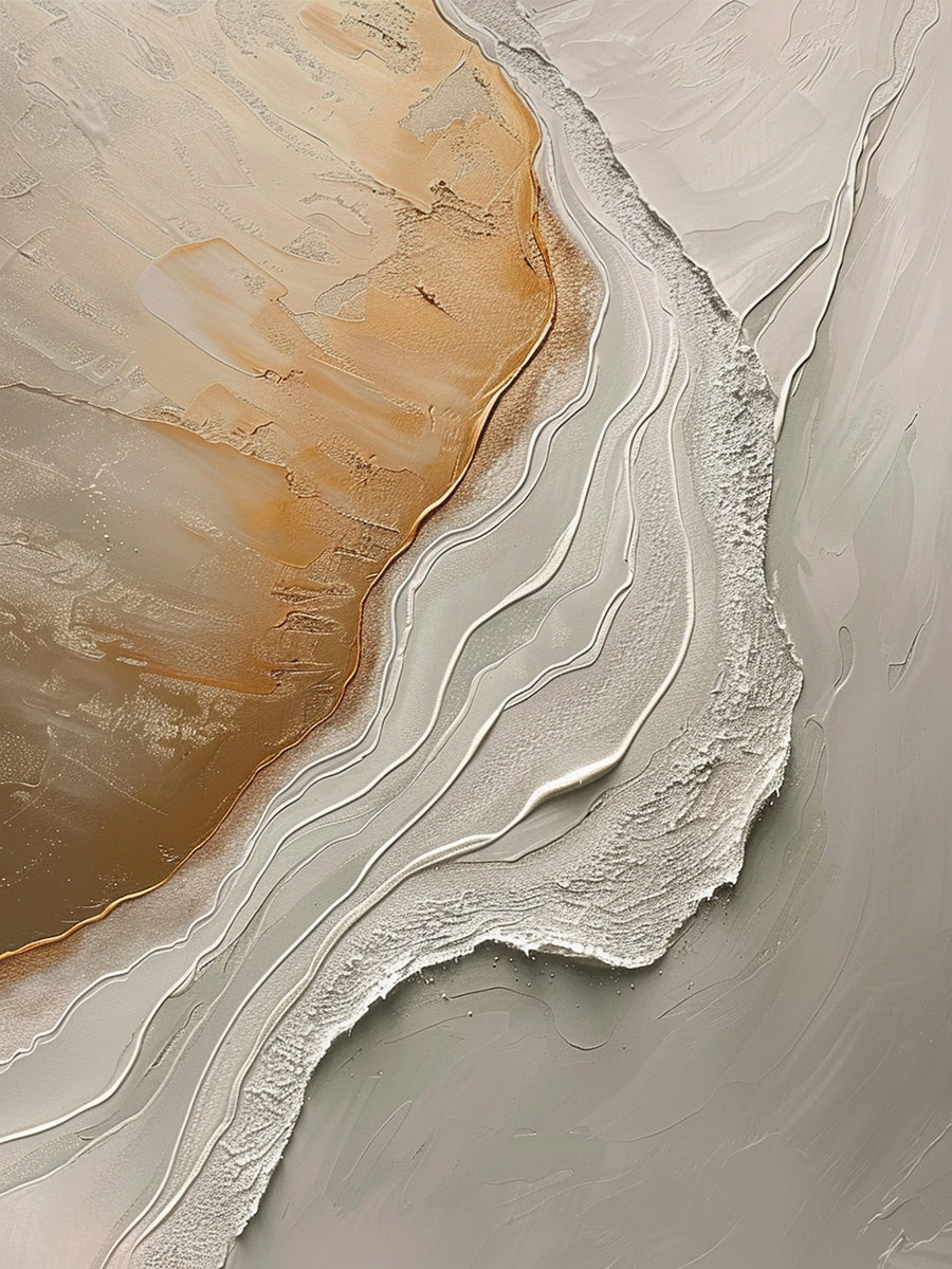 Eroded Shore-Beige & Brown Wave Sky Field-AURA140