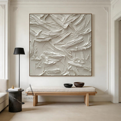 Minimalist Black Wall Art Sculpted High-Relief Tactile Matte Ribbed Modern Organic Design AURA424
