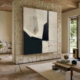 Beige and Black General Abstract Wall Art for Home Decor AURA296