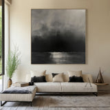 Black General Abstract Wall Art for Modern Living Room Decor AURA297