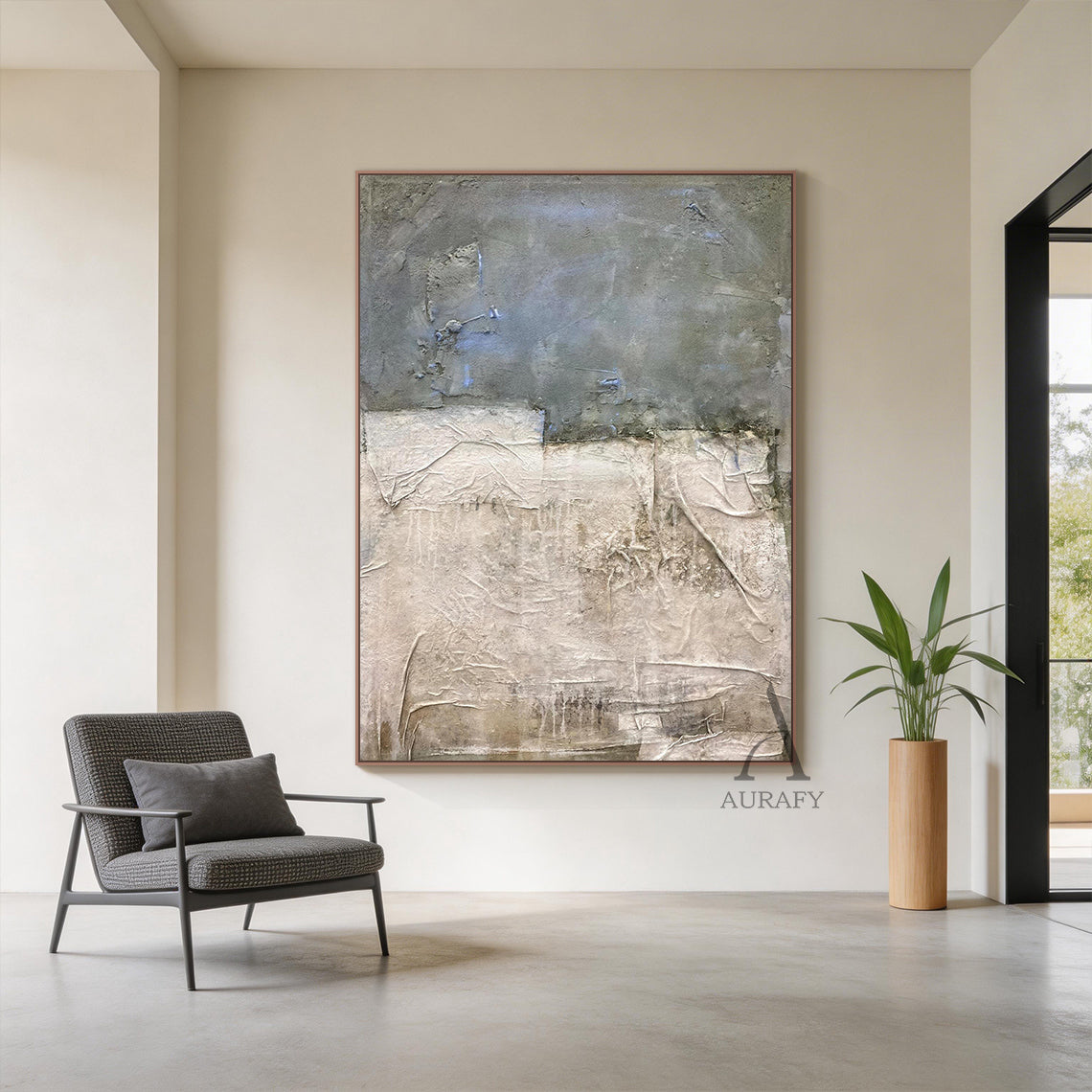 Blue General Abstract Wall Art Modern Home Decor Living Room AURA244