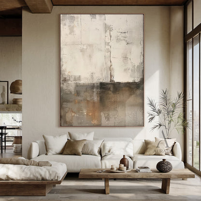 Beige General Abstract Wall Art for Modern Living Room Decor AURA287