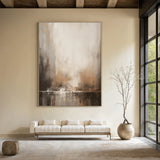 Wabi-Sabi Abstraction-Sandstone Umber & Mist Grey painting-AURA018