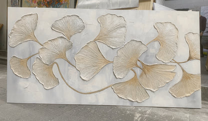 Golden Ginkgo-Yellow & Grey Spatial Field-AURA093