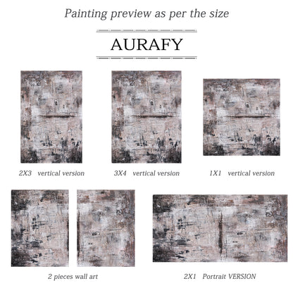 General Abstract Black Gray Wall Art for Living Room Decor AURA255