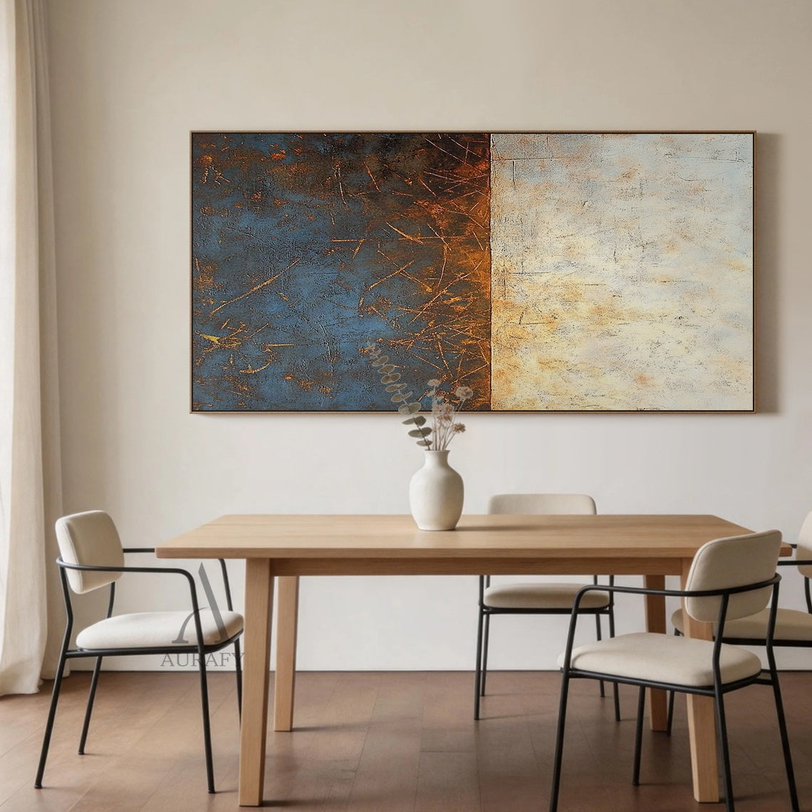 Minimalist Wall Art Beige High-Relief Sculpted Curves Tactile Matte Surface Modern Organic Decor AURA431