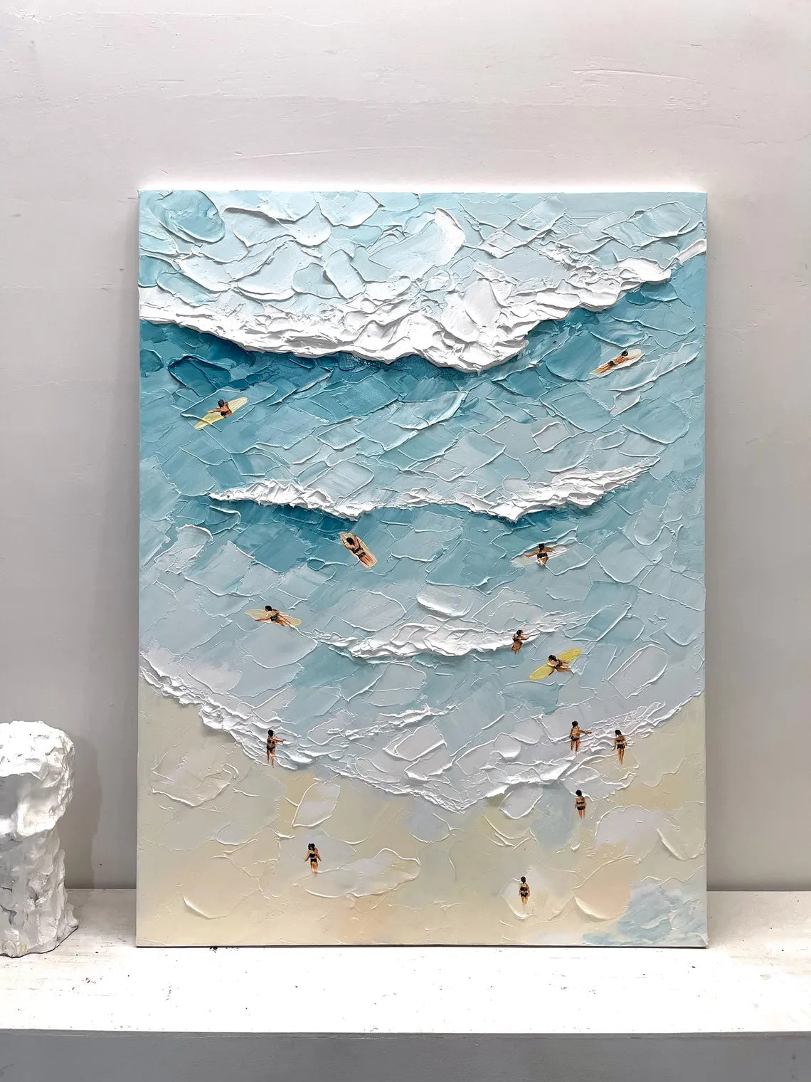 Azure Leisure-Blue & Beige Spatial Field-AURA086