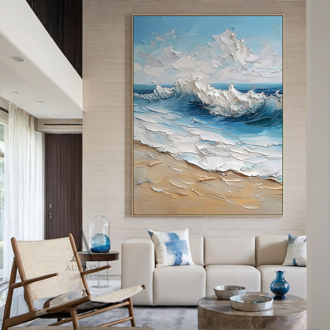 Blue Coastal Seascape Wall Art - AURA680