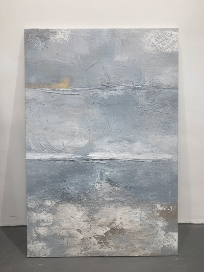 Silent Horizon-Blue Abstract Field-AURA132