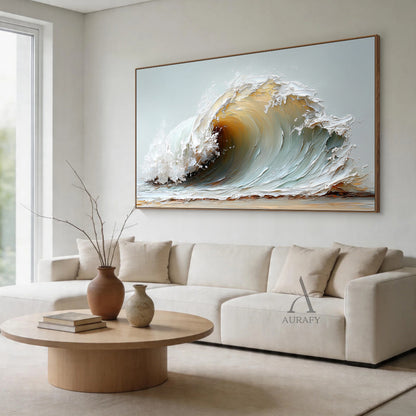Beige 3D Textured Painting Modern Wall Art for Home Decor AURA401