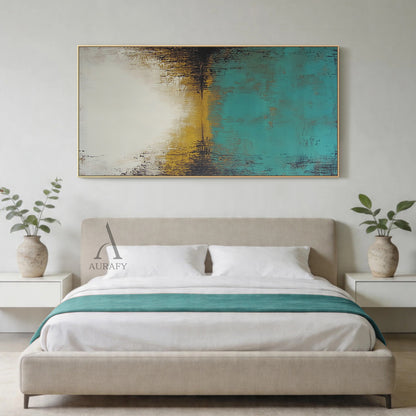 Modern General Abstract Green Beige Wall Art for Home Decor AURA395