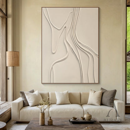 Minimalist Beige Wall Art for Living Room Bedroom Home Decor AURA284