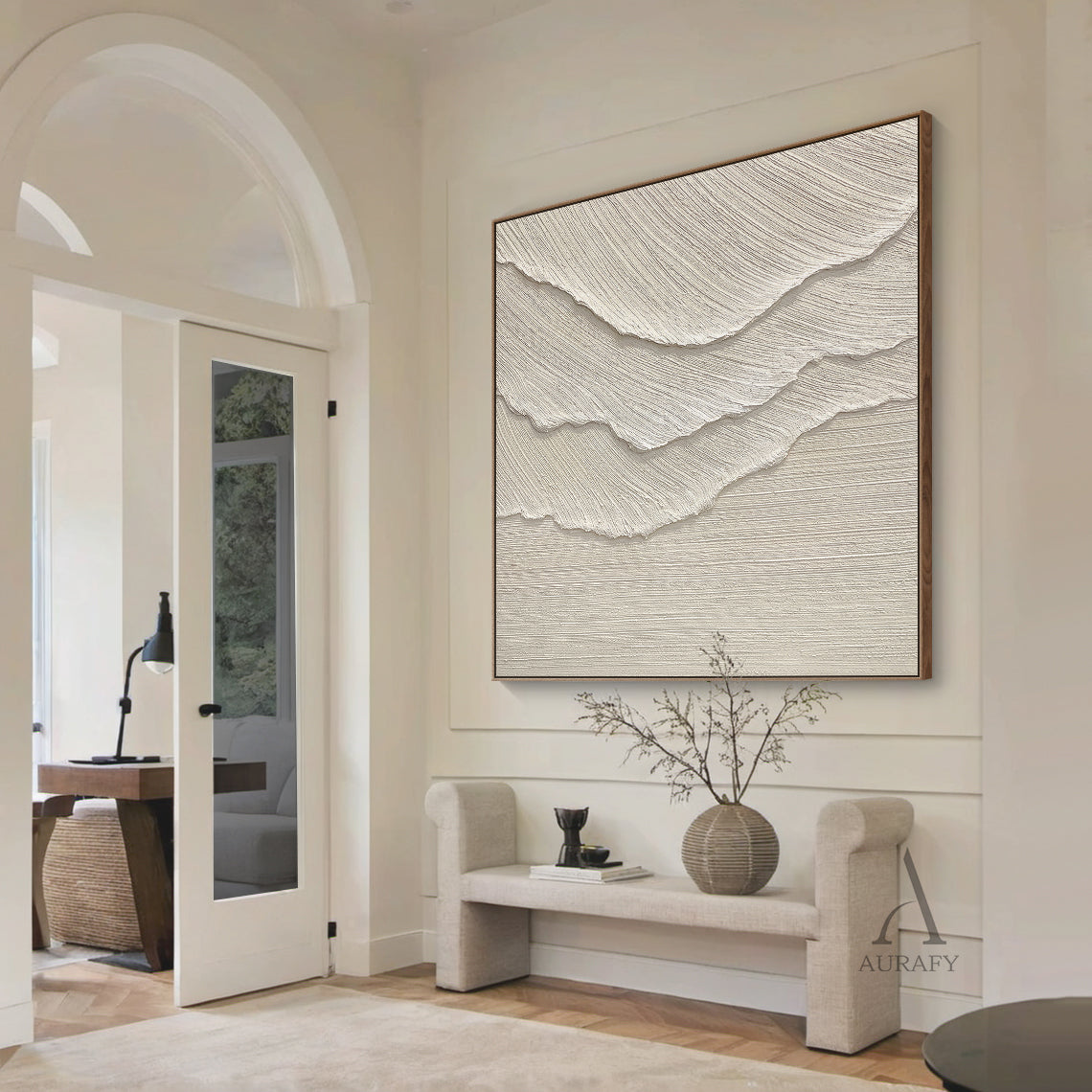 Beige Coastal Minimalist Home Decor Piece for Sea-Themed Interiors AURA307