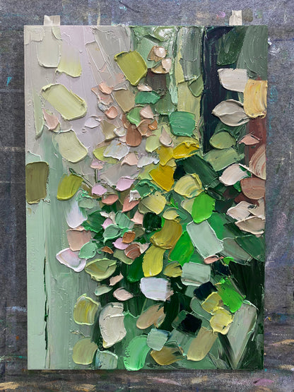 3D Textured Green Abstract Painting Modern Living Room Wall Art AURA163