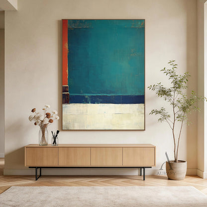 General Abstract Green Beige Wall Art for Modern Home Decor AURA370