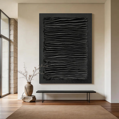 Modern General Abstract Black Wall Art for Home Office Decor AURA276